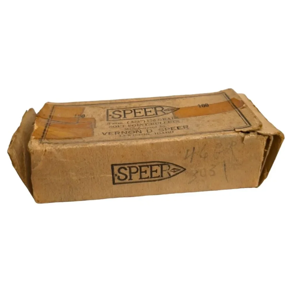 Vintage Speer Empty Ammo Box, 8mm .323